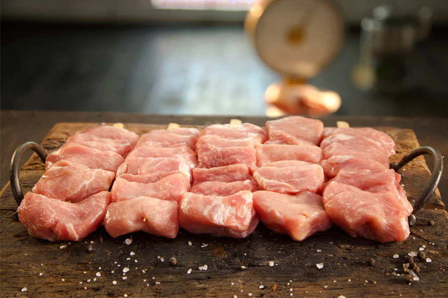 Spieß vom Iberico-Schwein Spanien